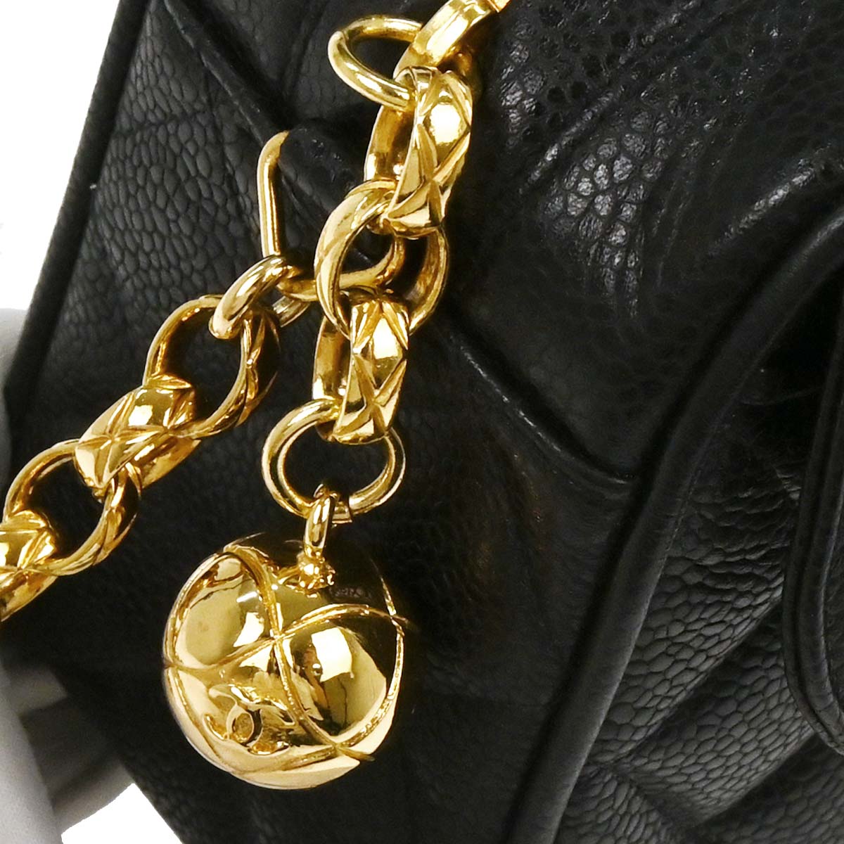 Chanel 1991-1994 Black Caviar Camera Bag Mini