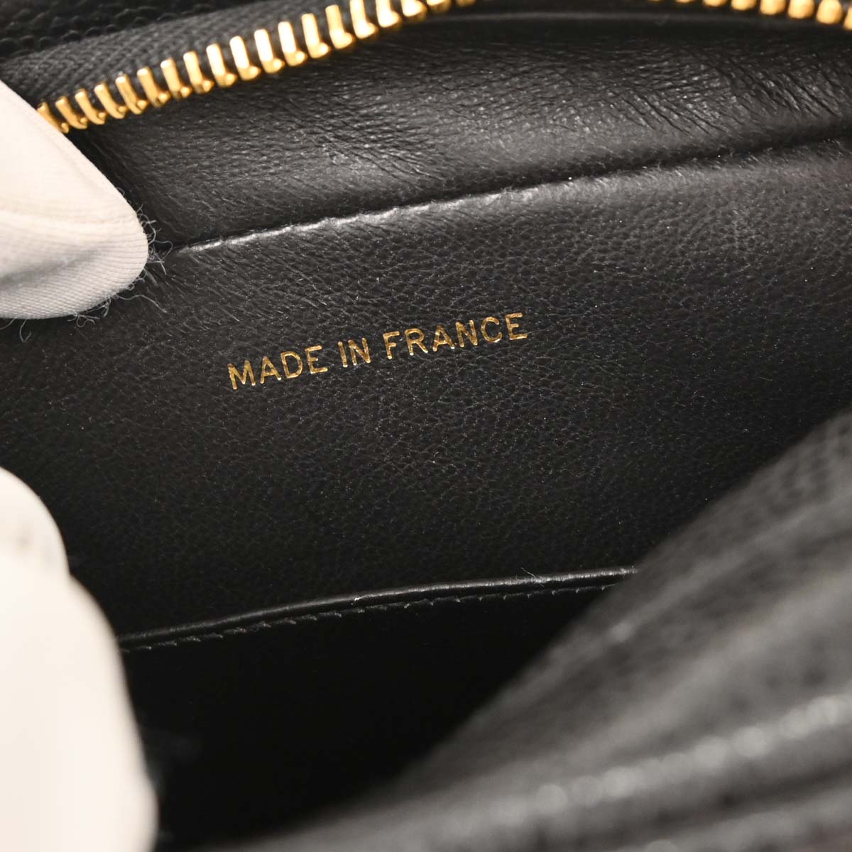 Chanel 1991-1994 Black Caviar Camera Bag Mini