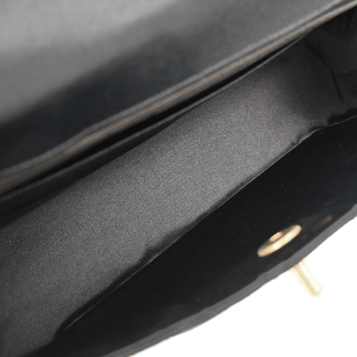 Chanel 1991-1994 Black Satin Handbag