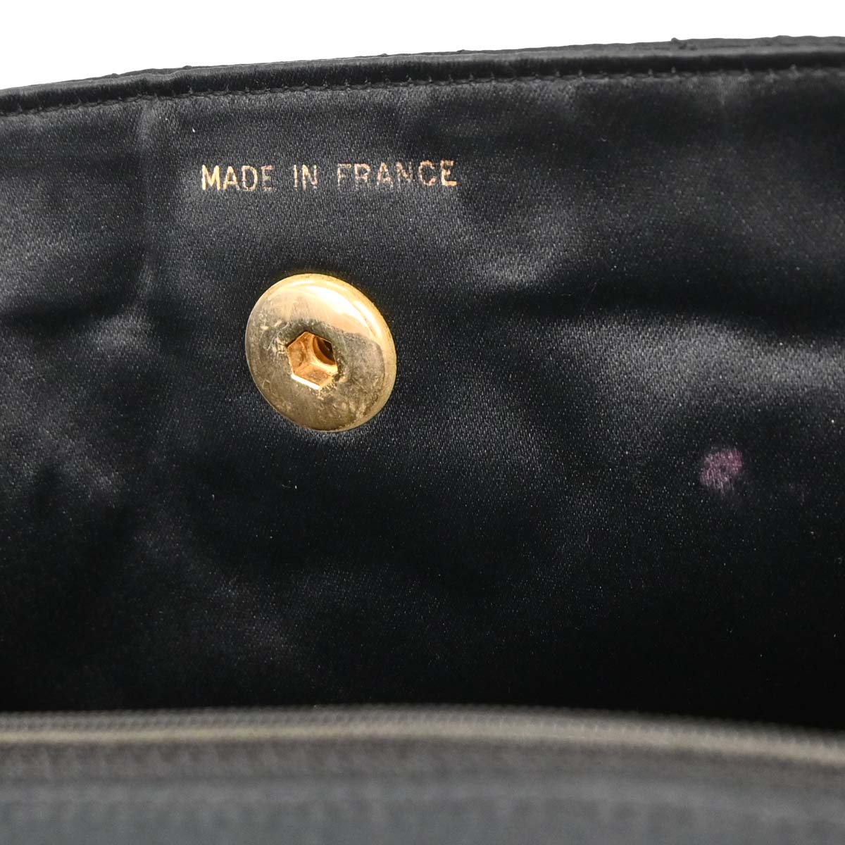 Chanel 1991-1994 Black Satin Handbag