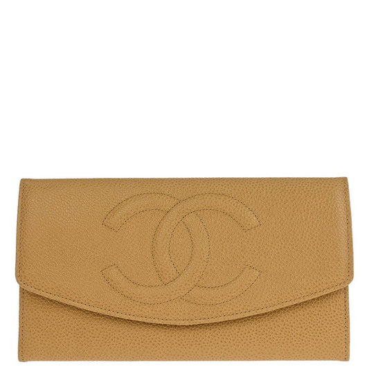 Chanel Beige Caviar Wallet