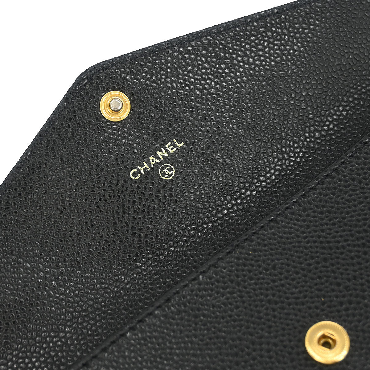 Chanel 1997-1999 Black Caviar Wallet