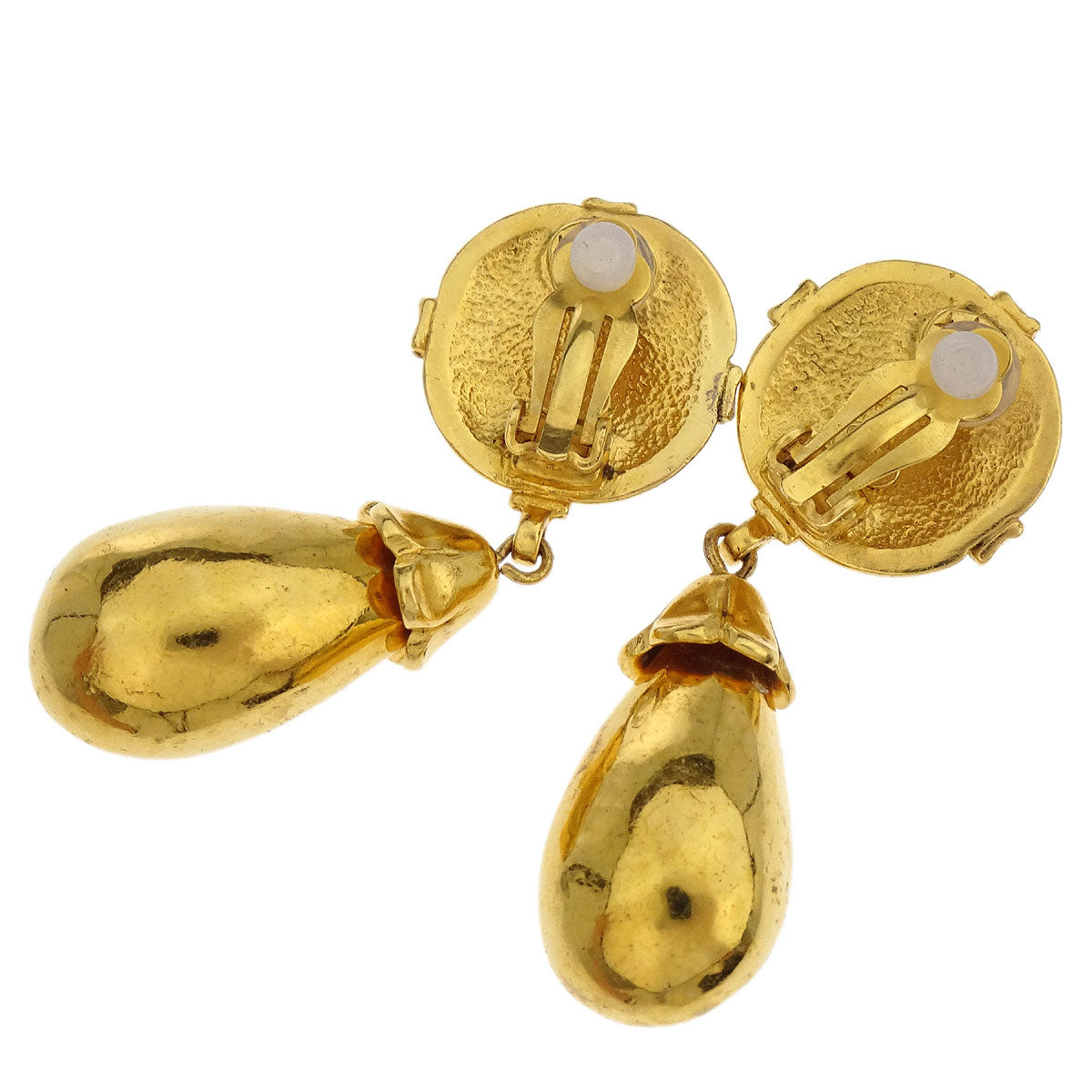 Chanel Dangle Earrings Clip-On Gold 97A