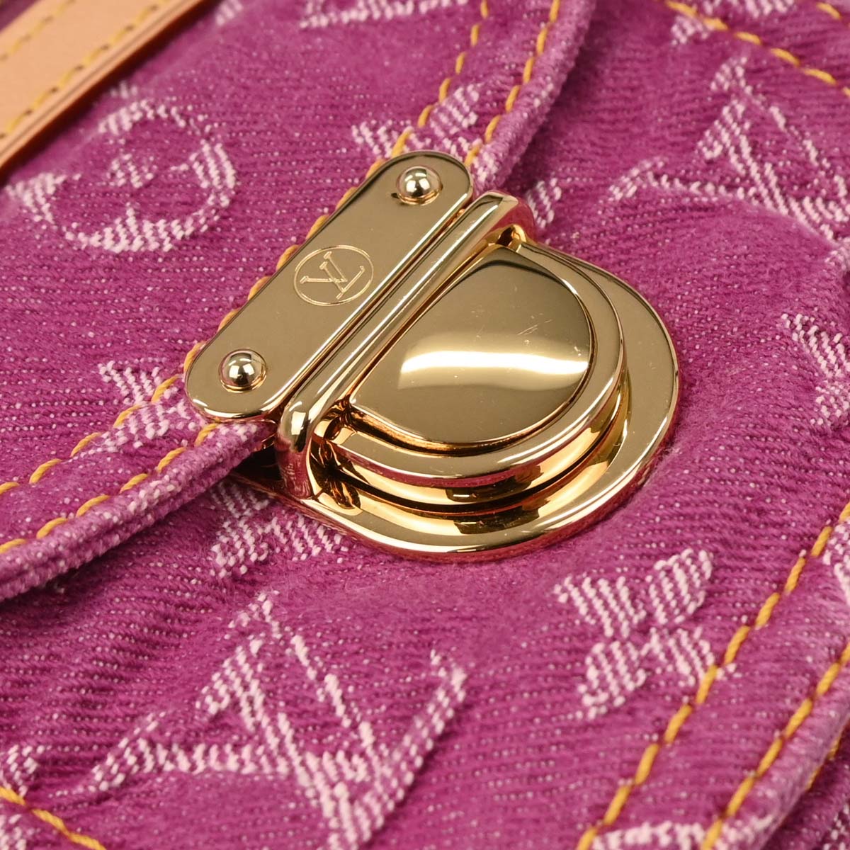 Louis Vuitton Pink Monogram Denim Baggy PM Shoulder Bag M95212