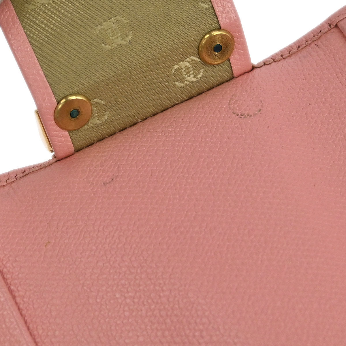 Chanel 2003-2004 Pink Calfskin Key Case Small Good