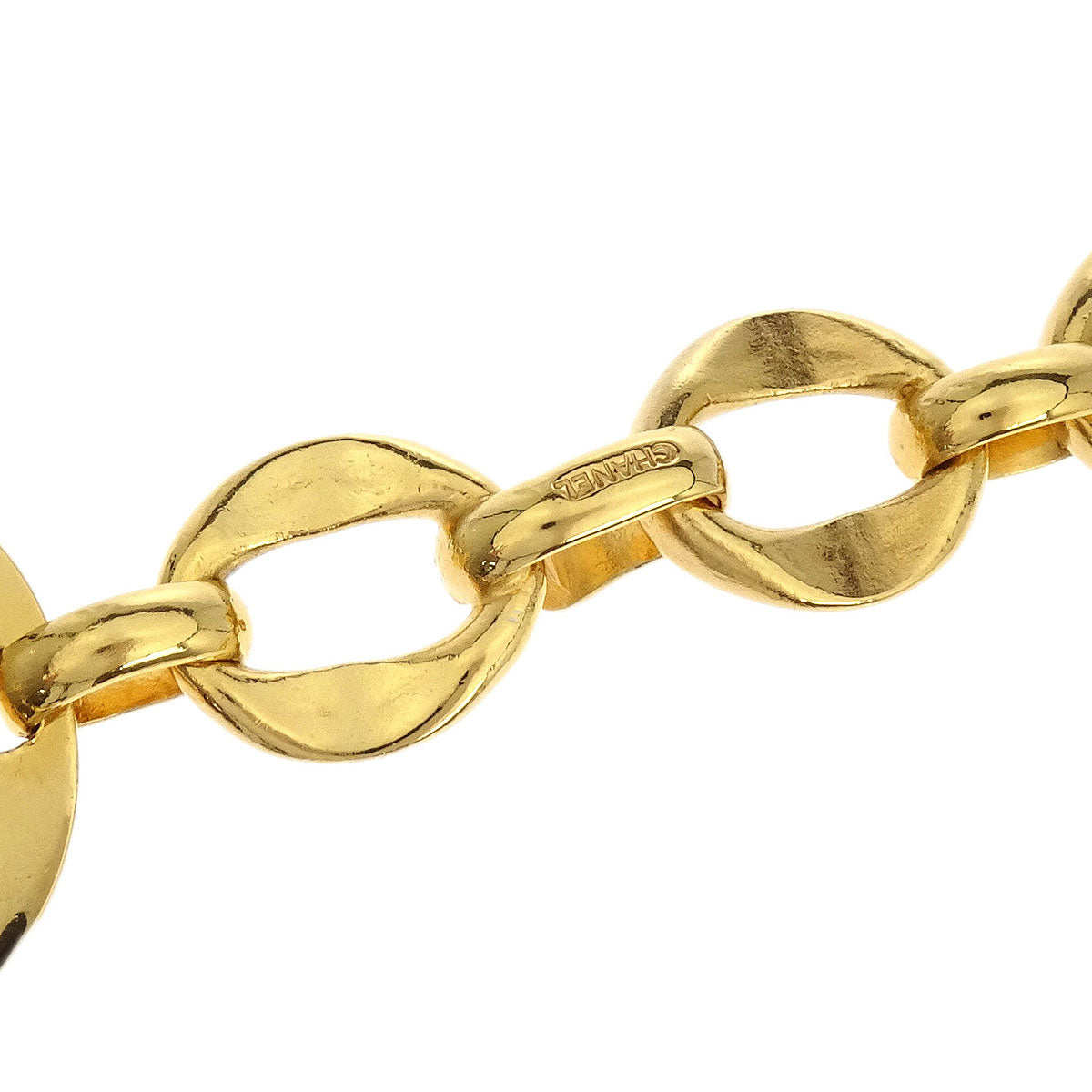 Chanel Chain Belt Icon Medallion Gold Small Good