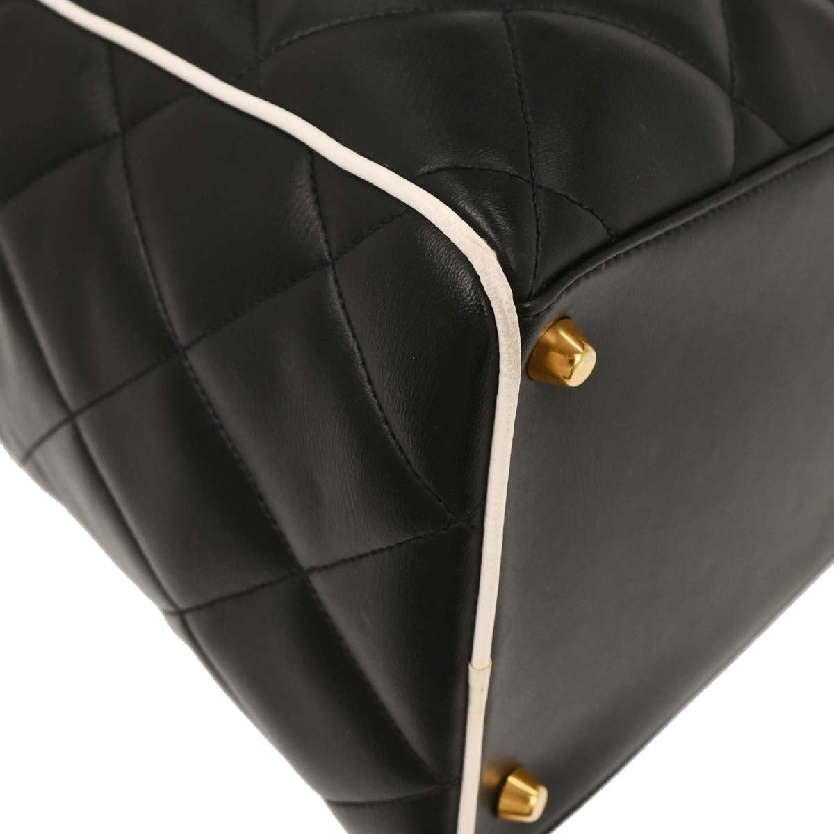 Chanel 1994-1996 Black Calfskin Travel Bowling Bag