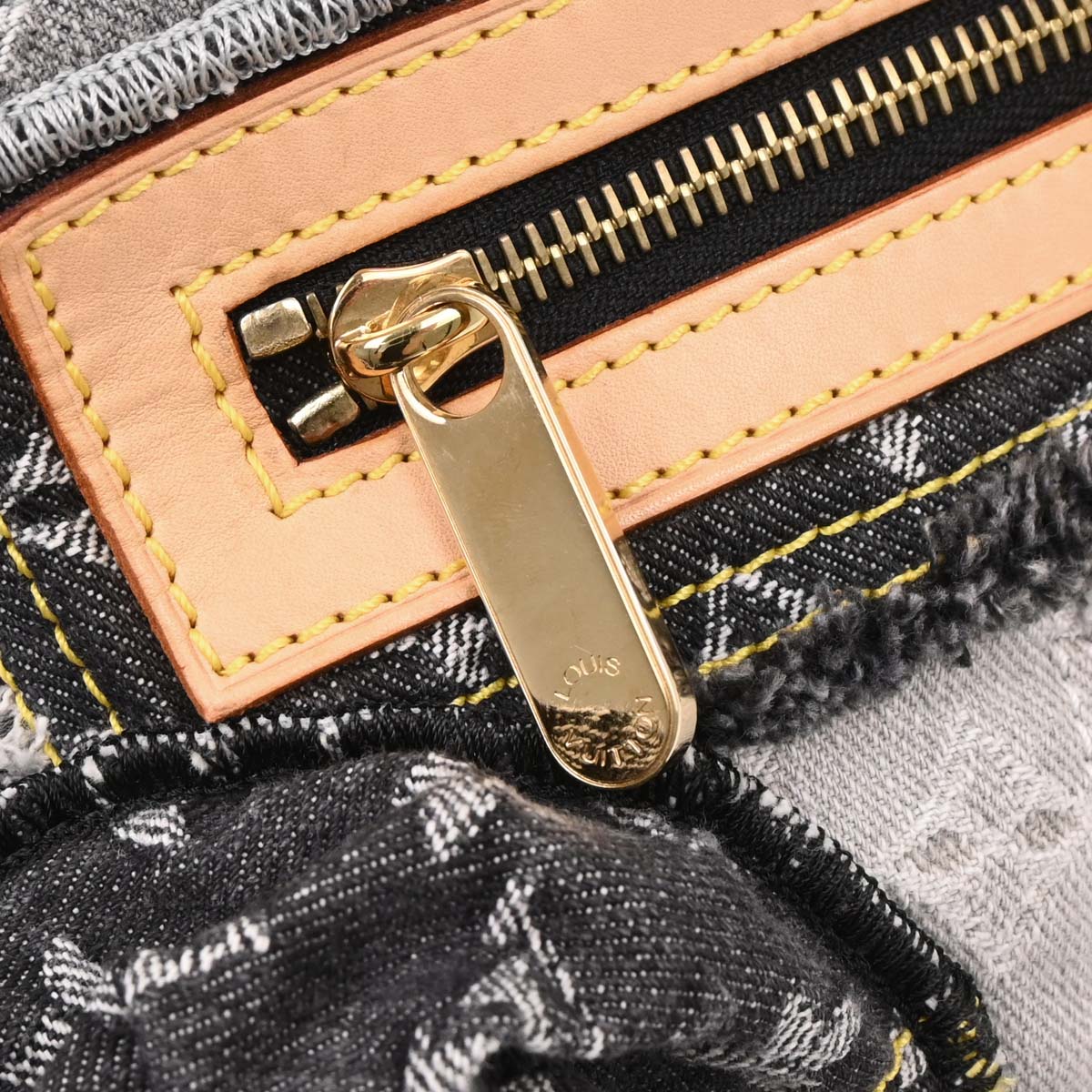 Louis Vuitton Monogram Denim Patchwork Bowly Shoulder Bag M95377
