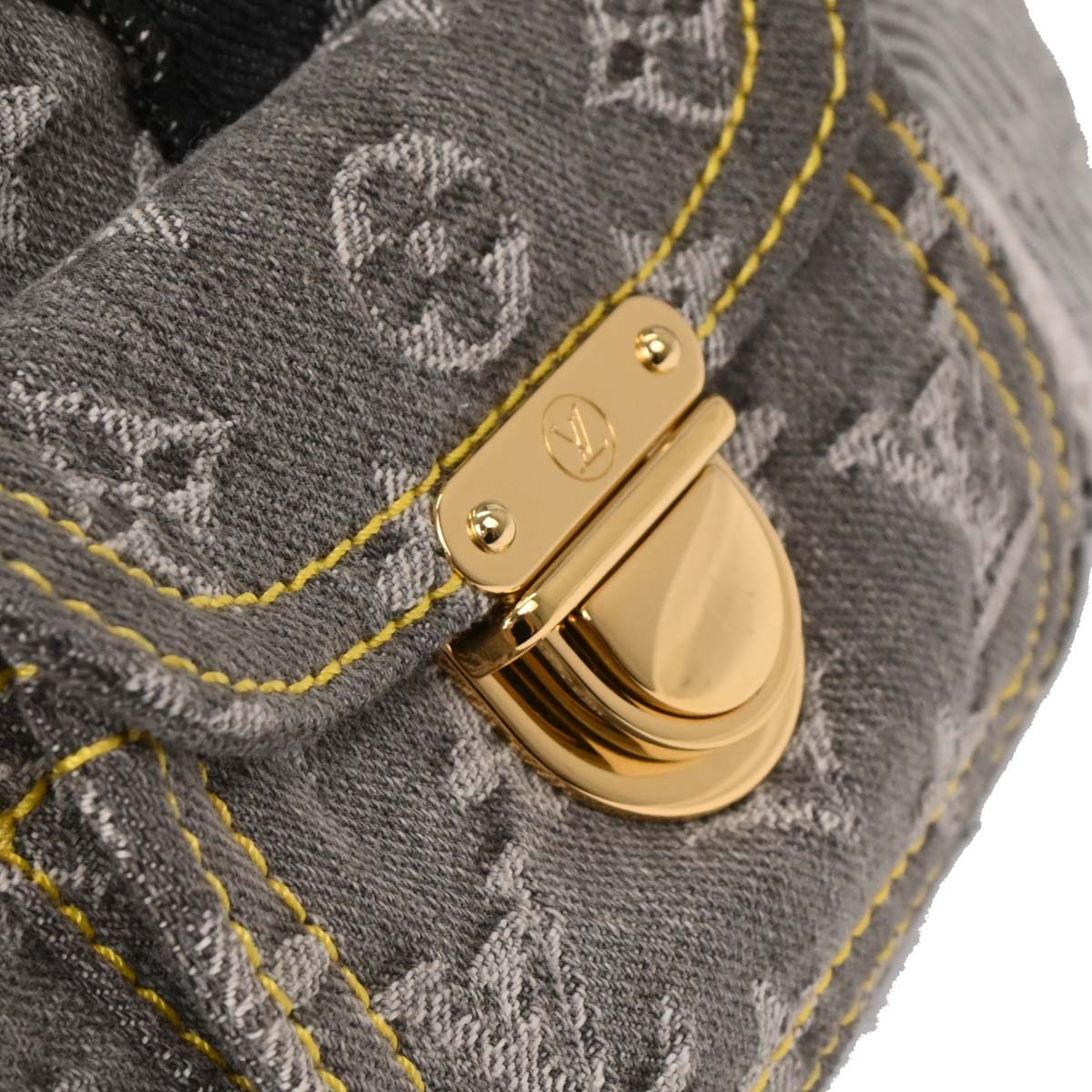 Louis Vuitton Monogram Denim Patchwork Bowly Shoulder Bag M95377