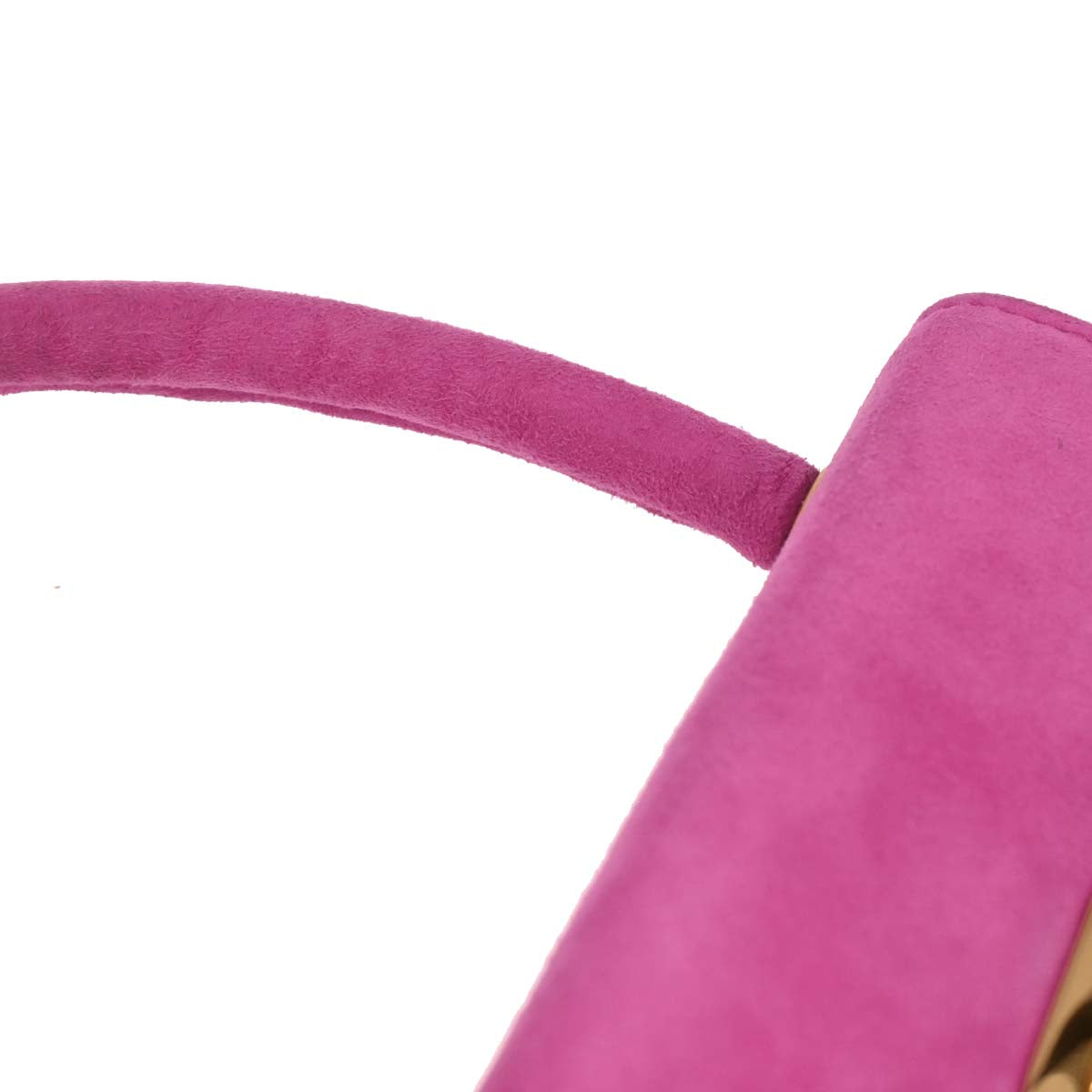 Chanel 1991-1994 Pink Suede Mademoiselle Top Handle Handbag
