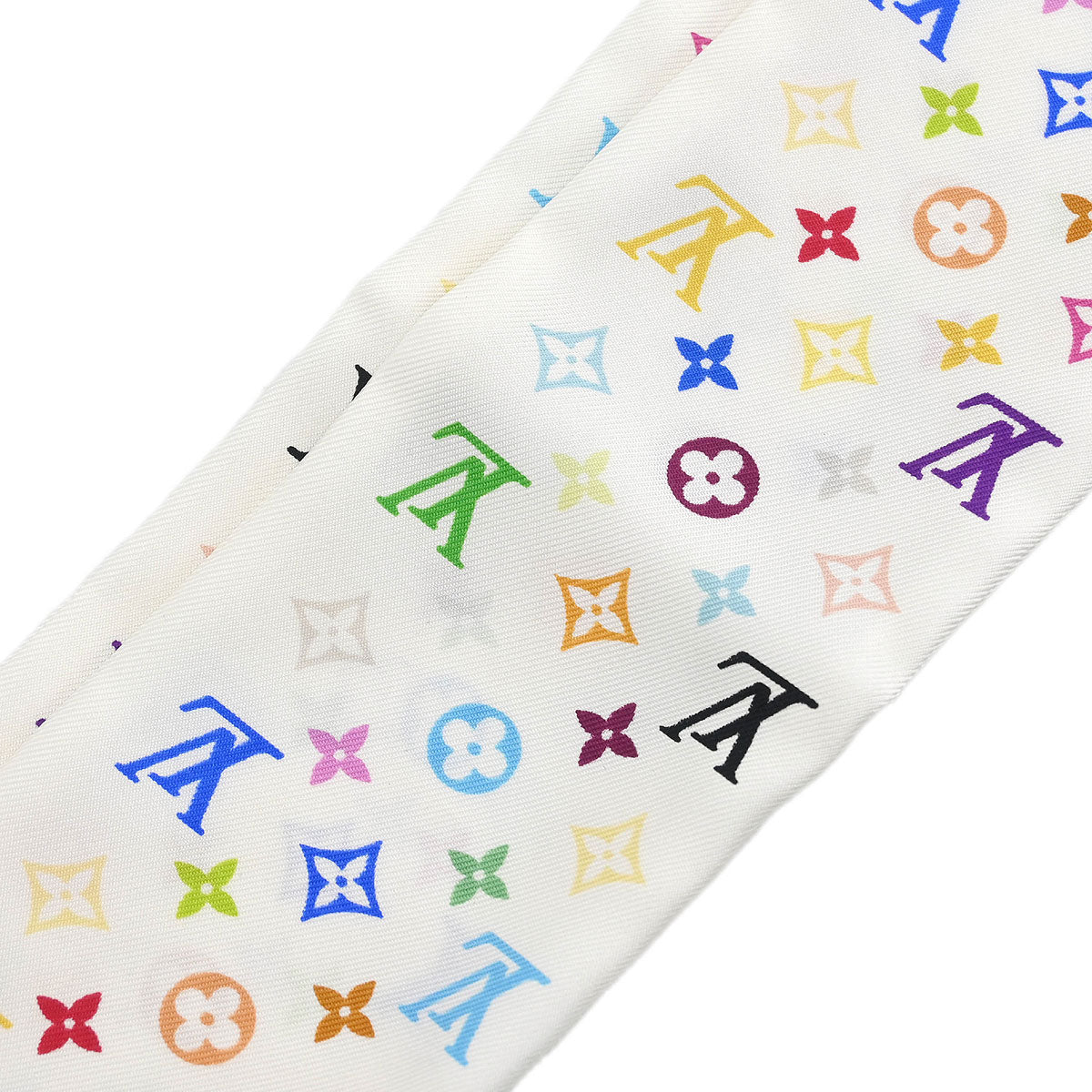 Louis Vuitton White Multicolor Bandeau Scarf M71991 Small Good