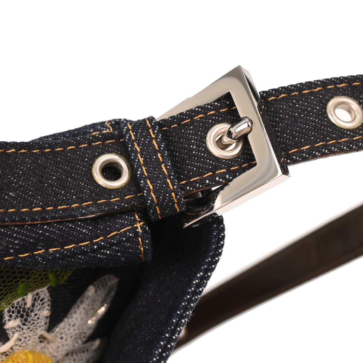 Fendi Navy Denim Baguette Handbag