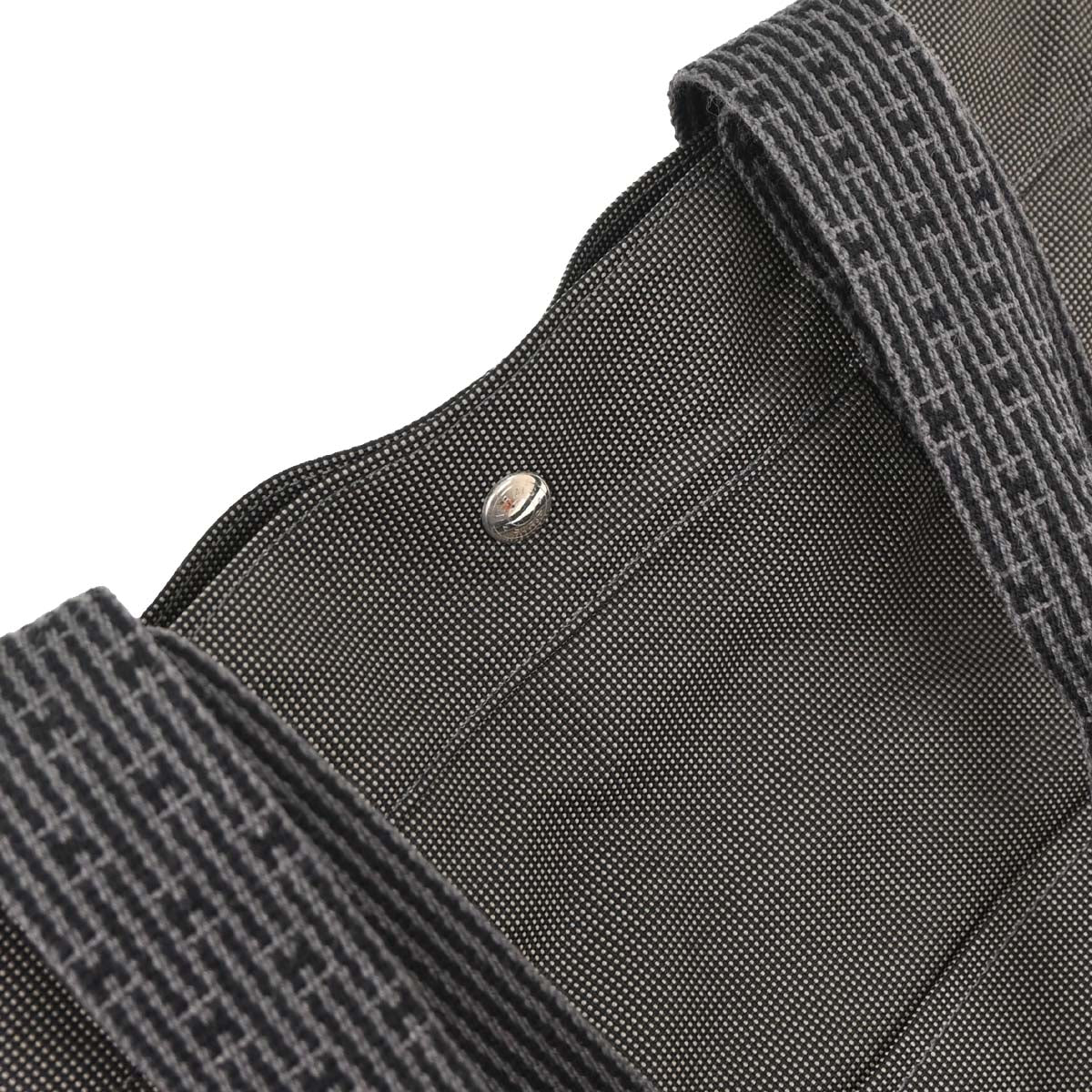 Hermes Gray Canvas Herline Tote TGM Handbag