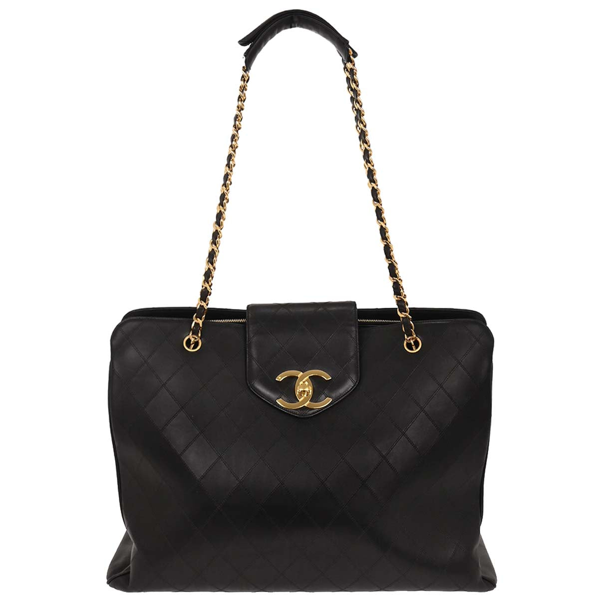 Chanel Black Lambskin Bicolore Supermodel Shoulder Bag