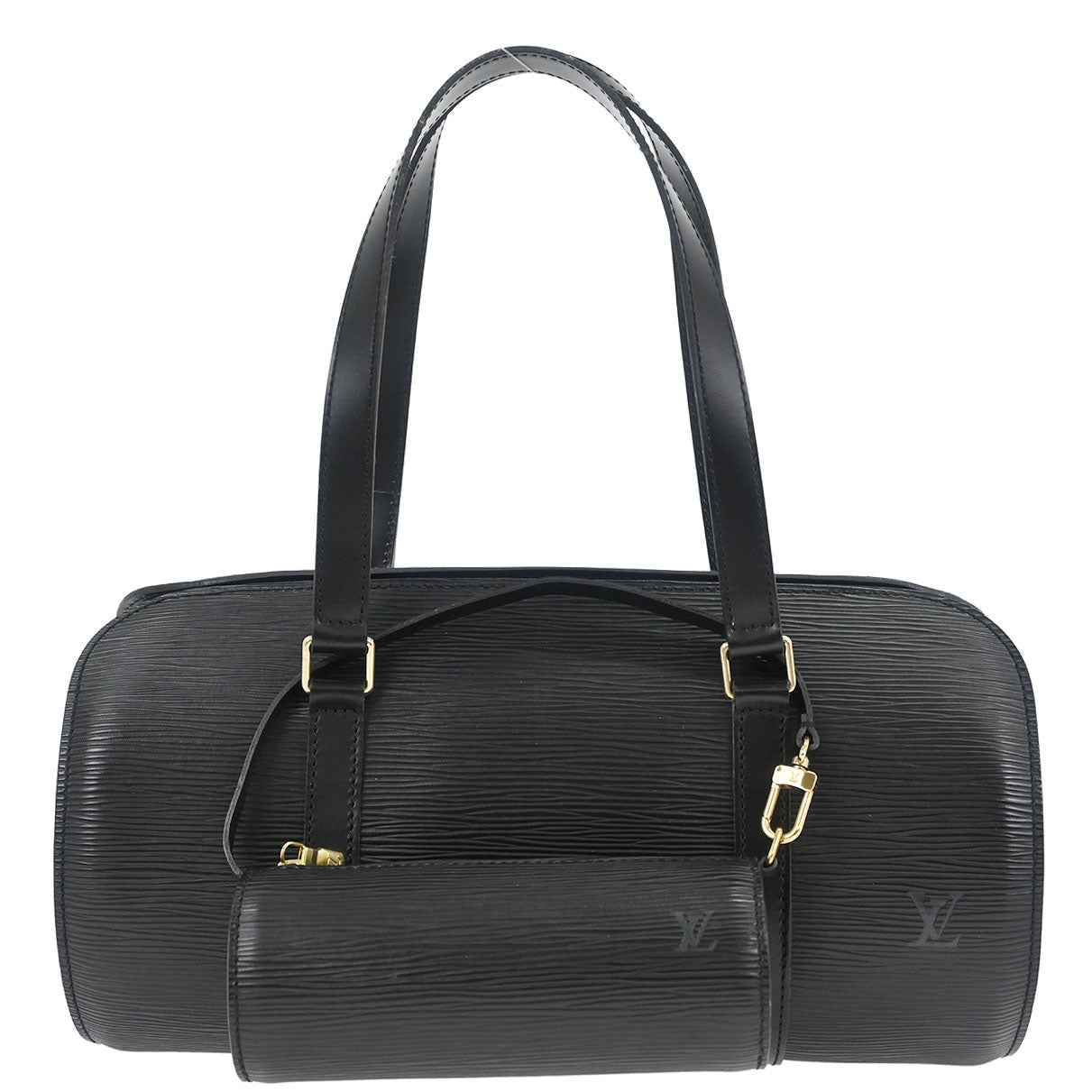 Louis Vuitton Black Epi Soufflot Handbag M52862