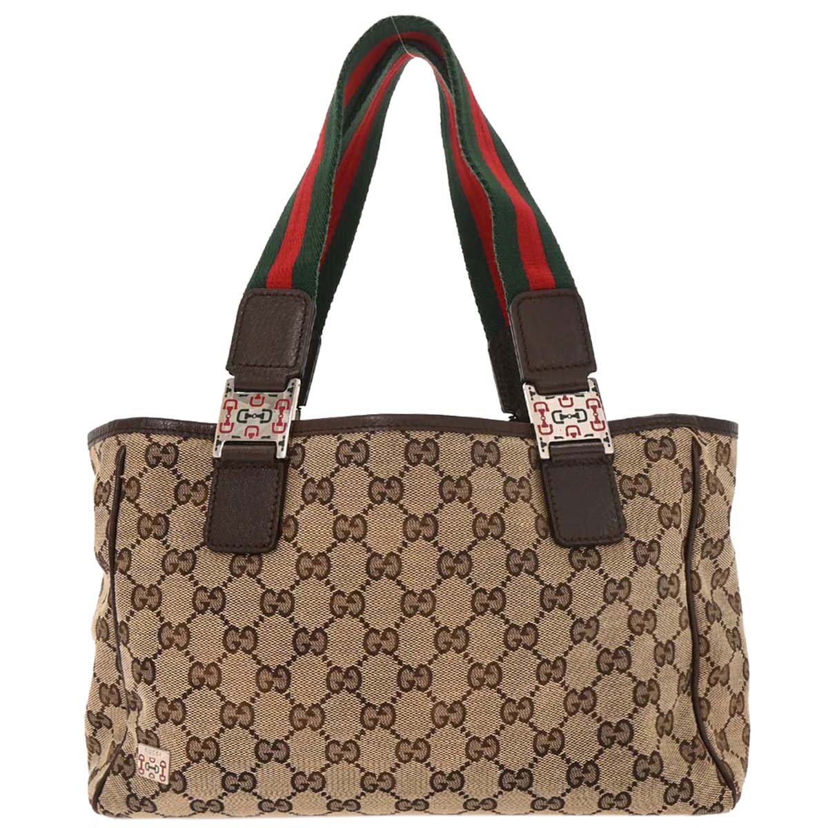 Gucci Beige Canvas GG Sherry Line Tote Handbag