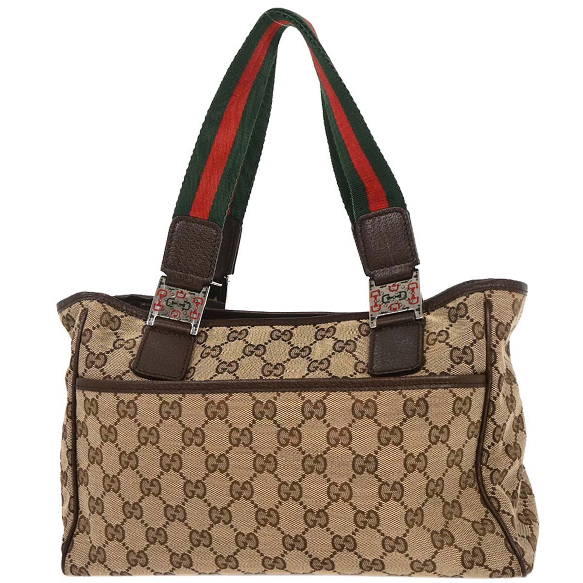Gucci Beige Canvas GG Sherry Line Tote Handbag
