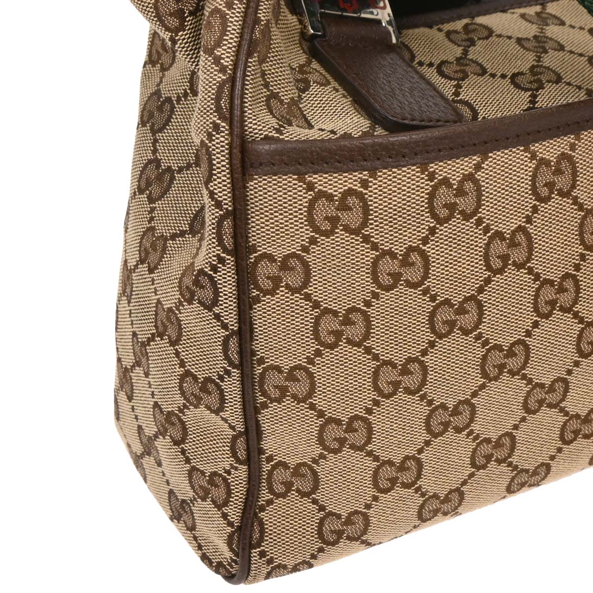 Gucci Beige Canvas GG Sherry Line Tote Handbag