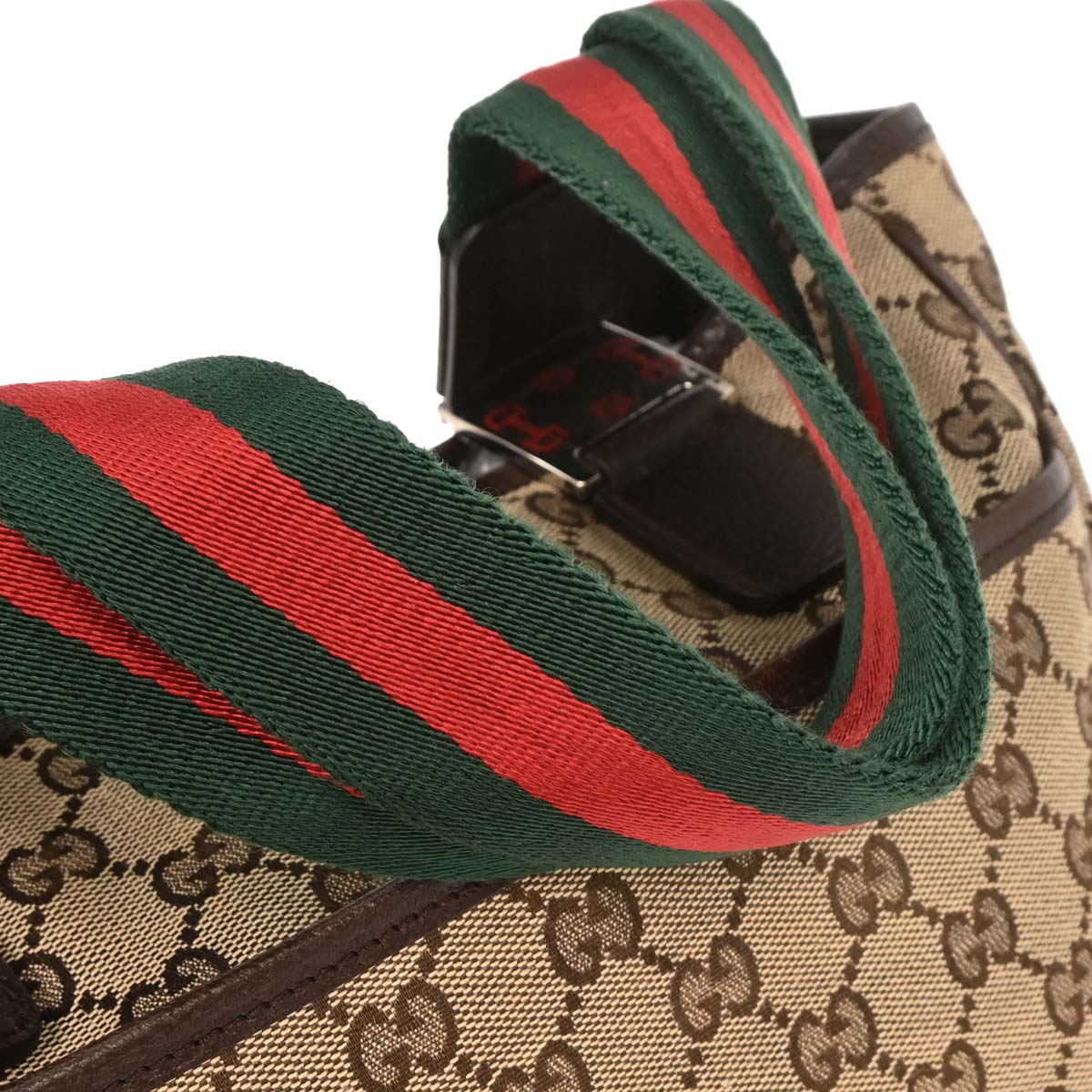 Gucci Beige Canvas GG Sherry Line Tote Handbag