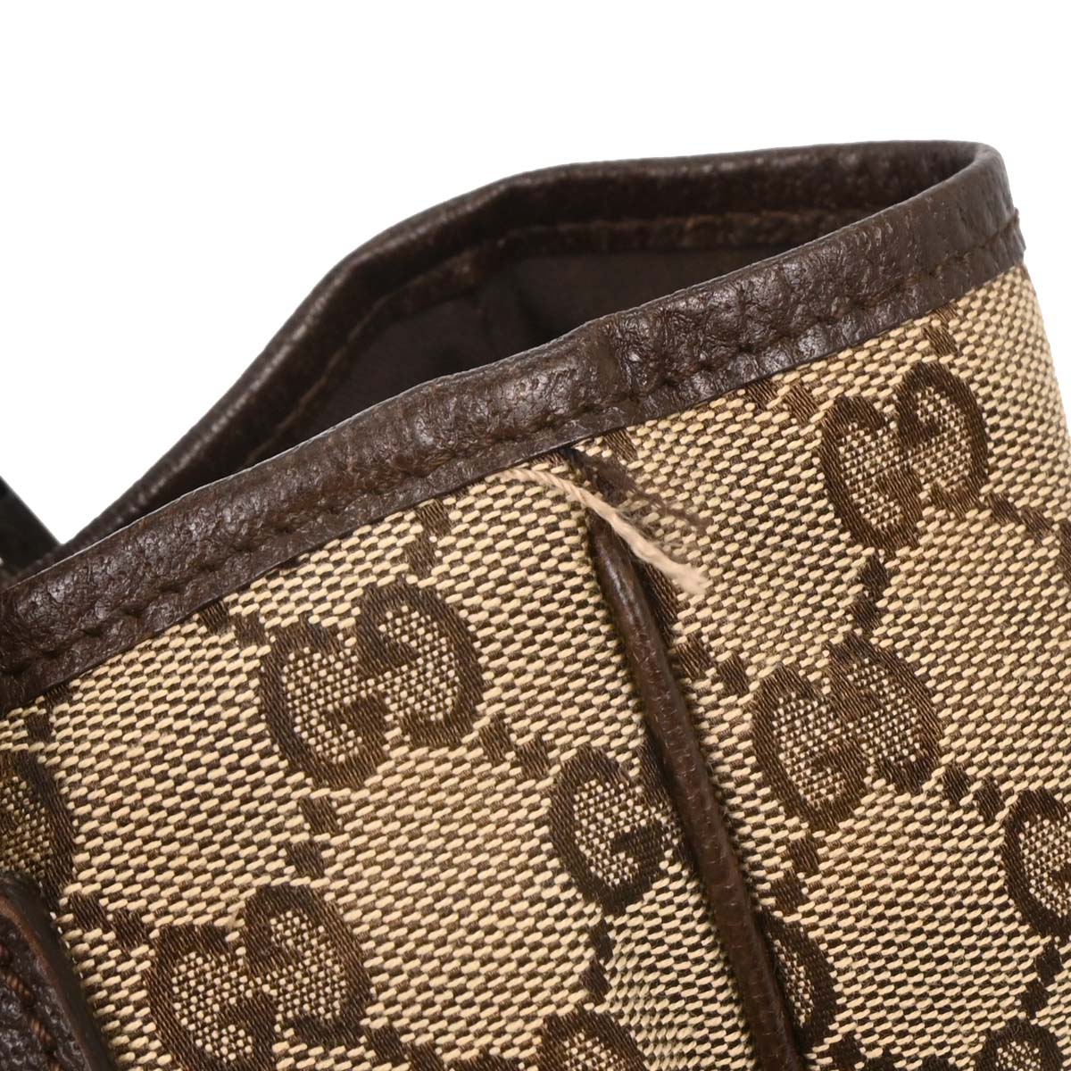Gucci Beige Canvas GG Sherry Line Tote Handbag