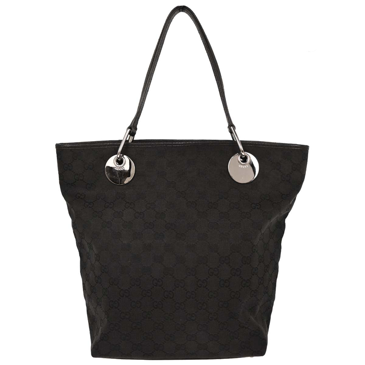 Gucci Black Canvas GG Tote Handbag
