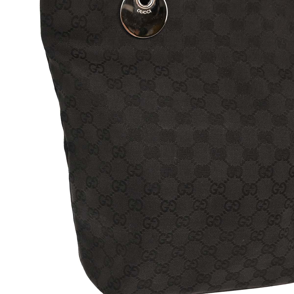 Gucci Black Canvas GG Tote Handbag