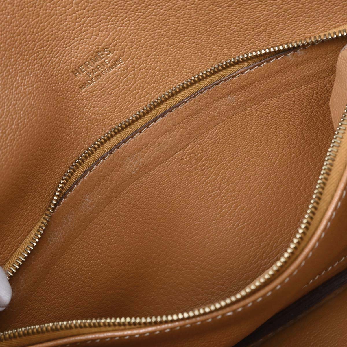 Hermes Gold Vache Liegee Rugby Handbag