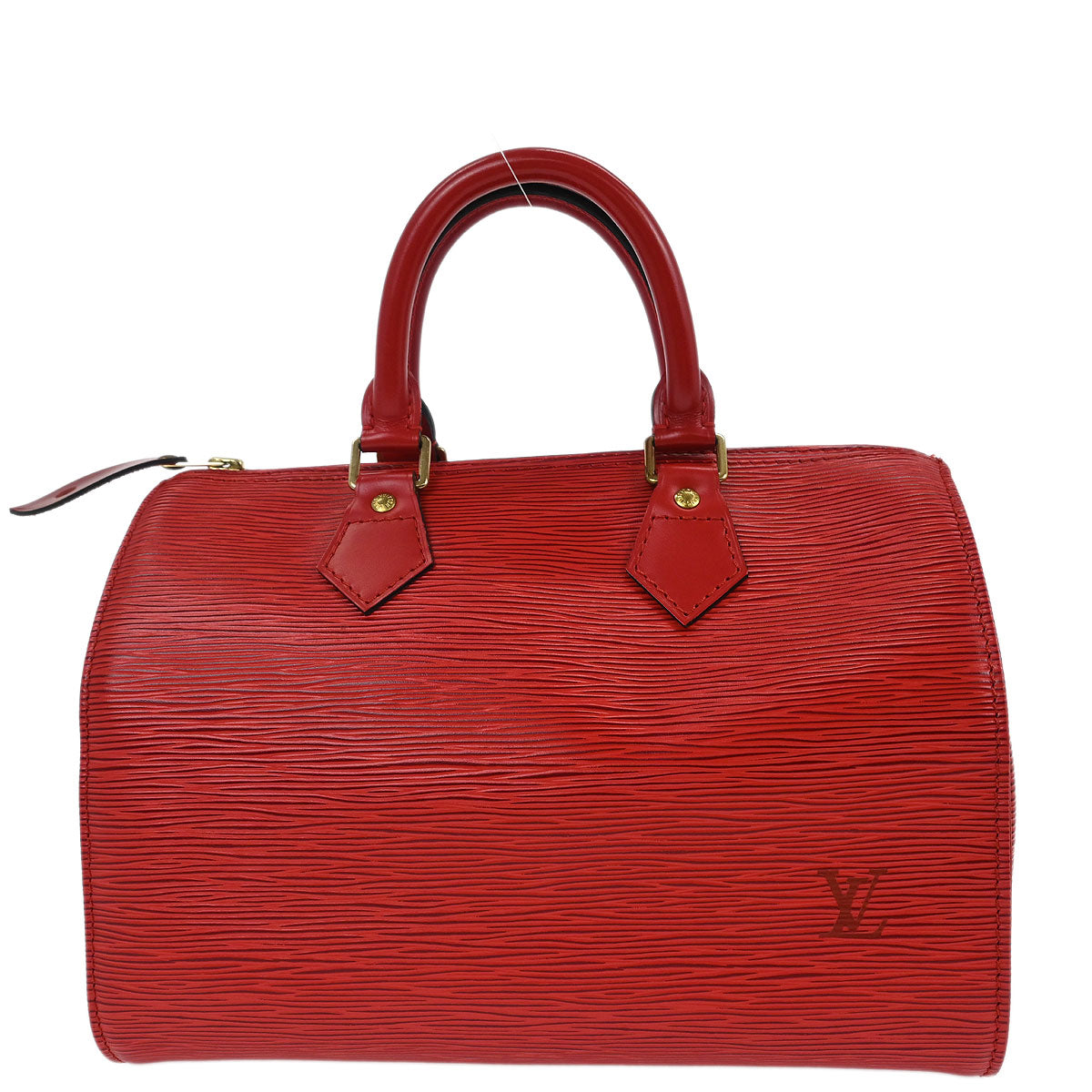 Louis Vuitton Red Epi Speedy 25 Handbag M43017