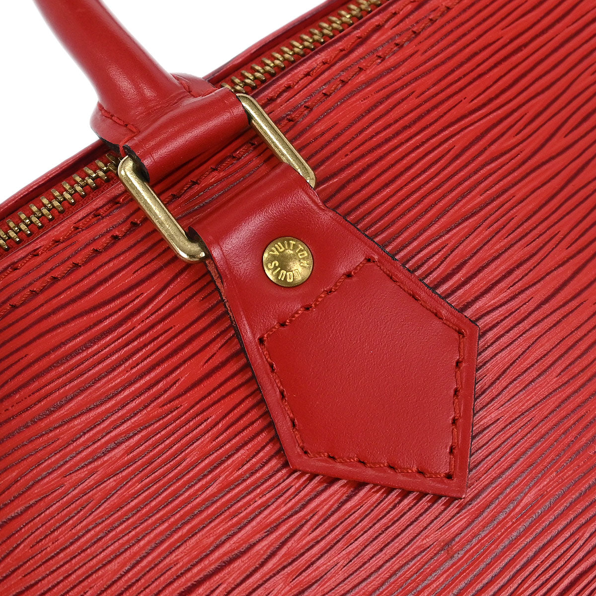 Louis Vuitton Red Epi Speedy 25 Handbag M43017