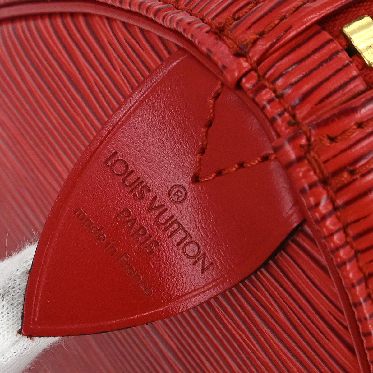 Louis Vuitton Red Epi Speedy 25 Handbag M43017