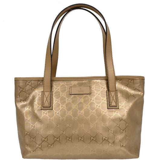 Gucci Gold PVC GG Tote Handbag