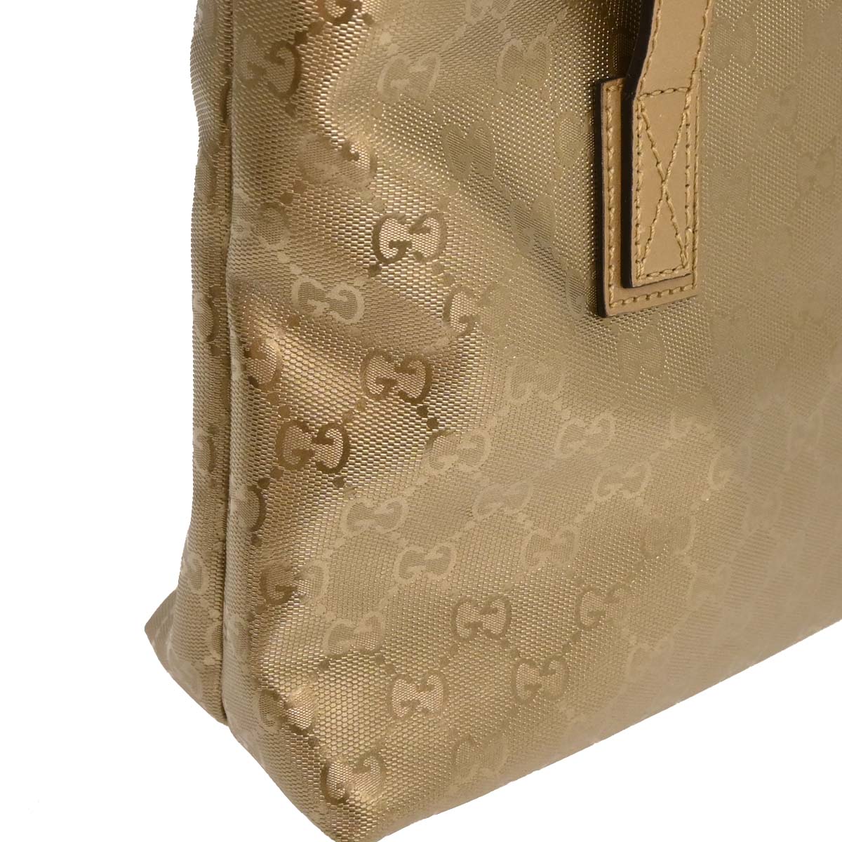 Gucci Gold PVC GG Tote Handbag