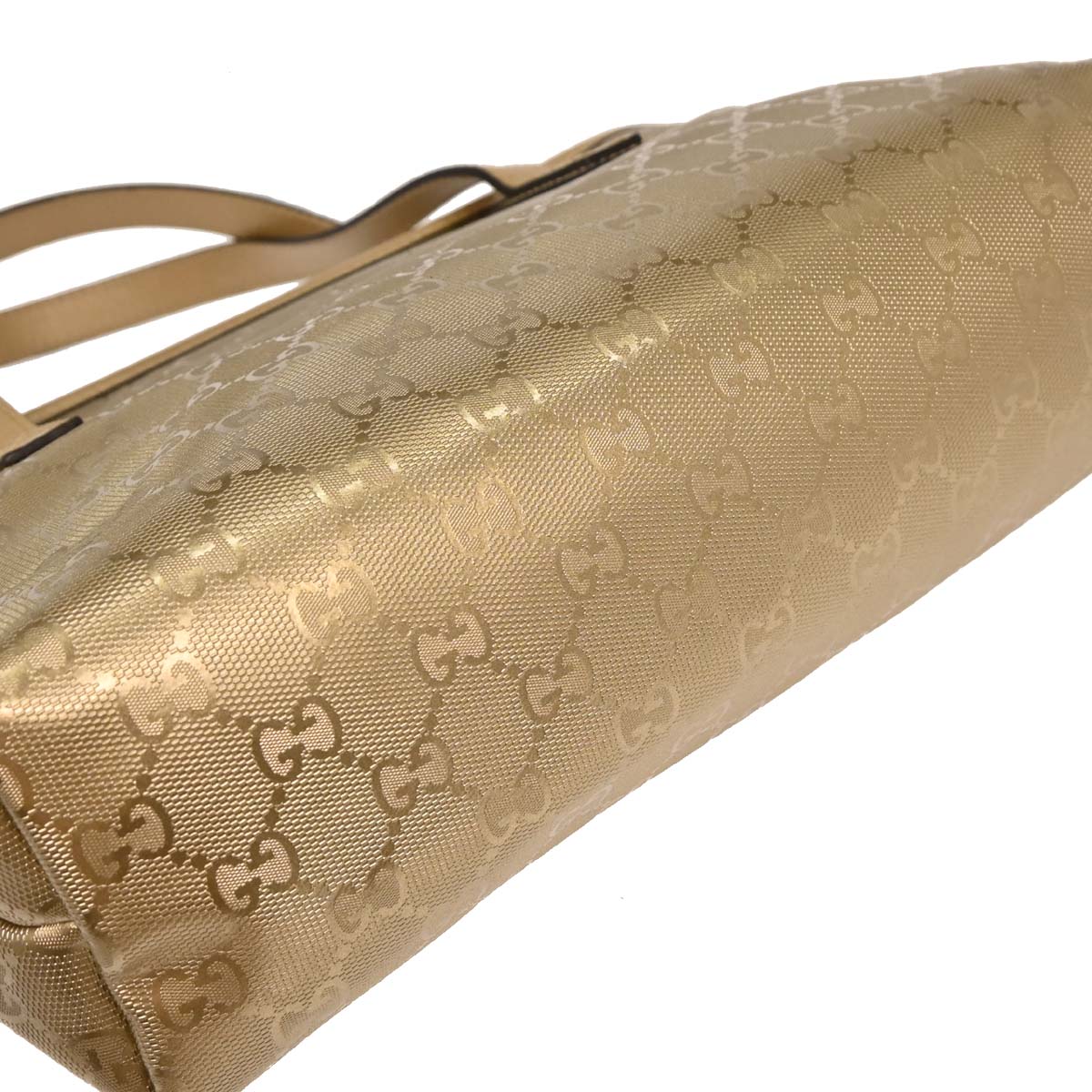 Gucci Gold PVC GG Tote Handbag