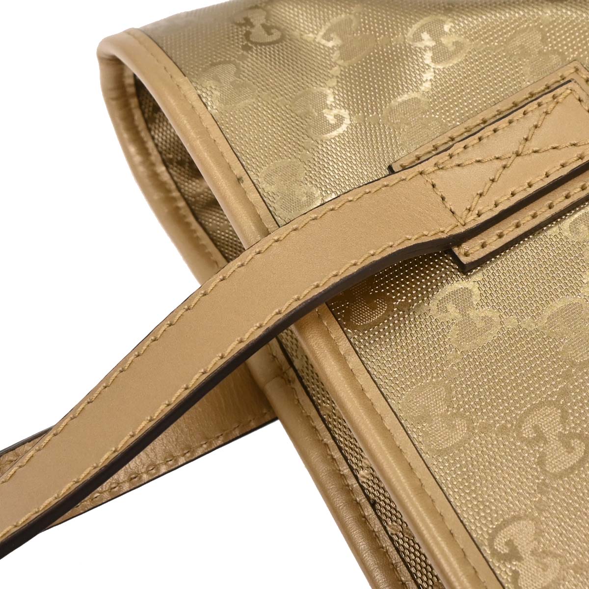 Gucci Gold PVC GG Tote Handbag