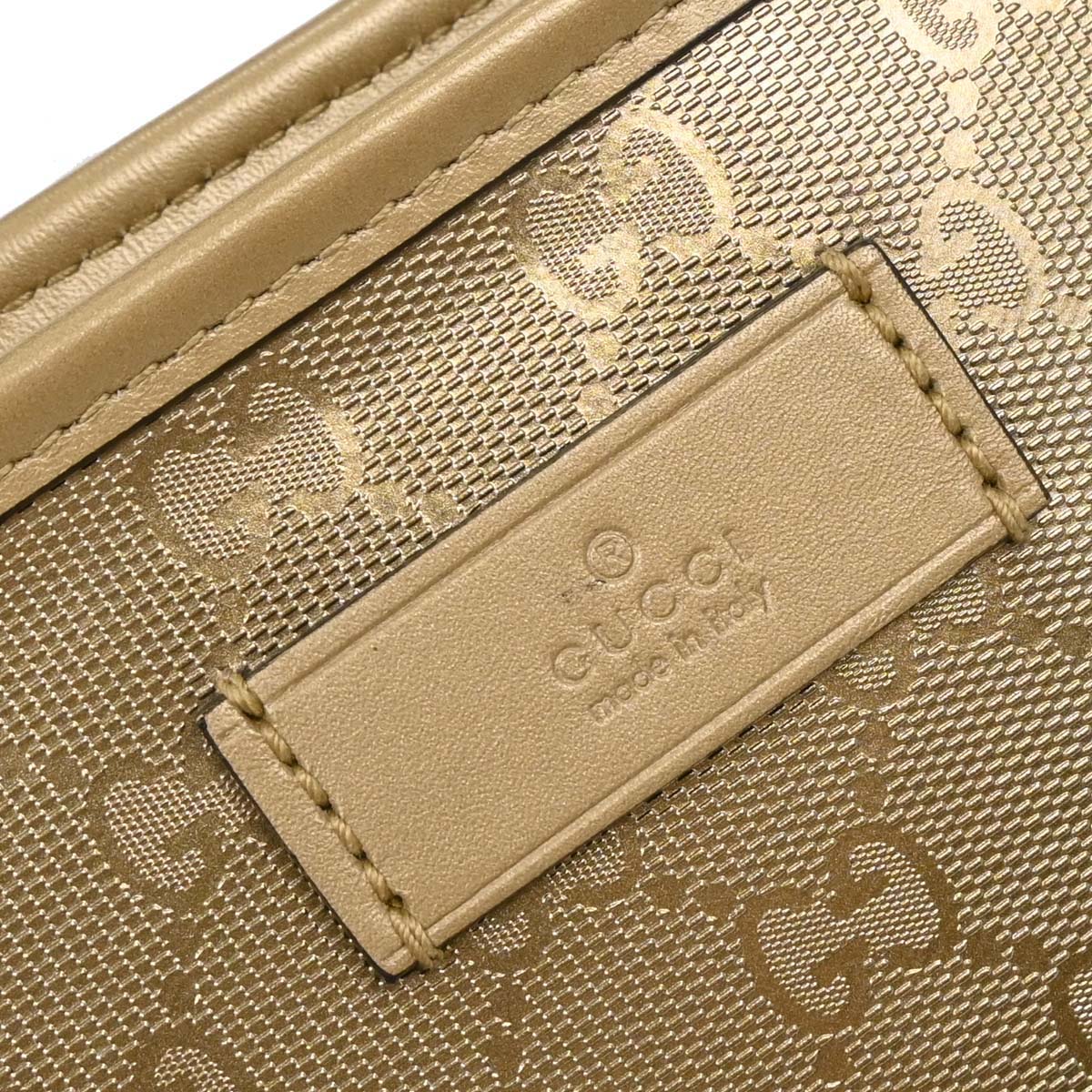 Gucci Gold PVC GG Tote Handbag