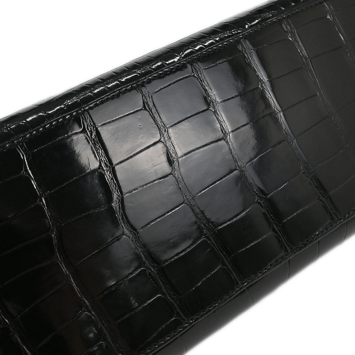 Hermes * Black Alligator Kelly 32 Sellier Handbag