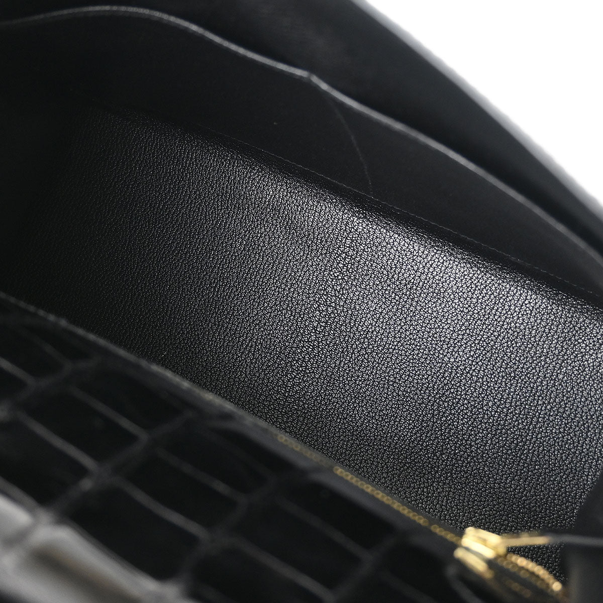 Hermes * Black Alligator Kelly 32 Sellier Handbag