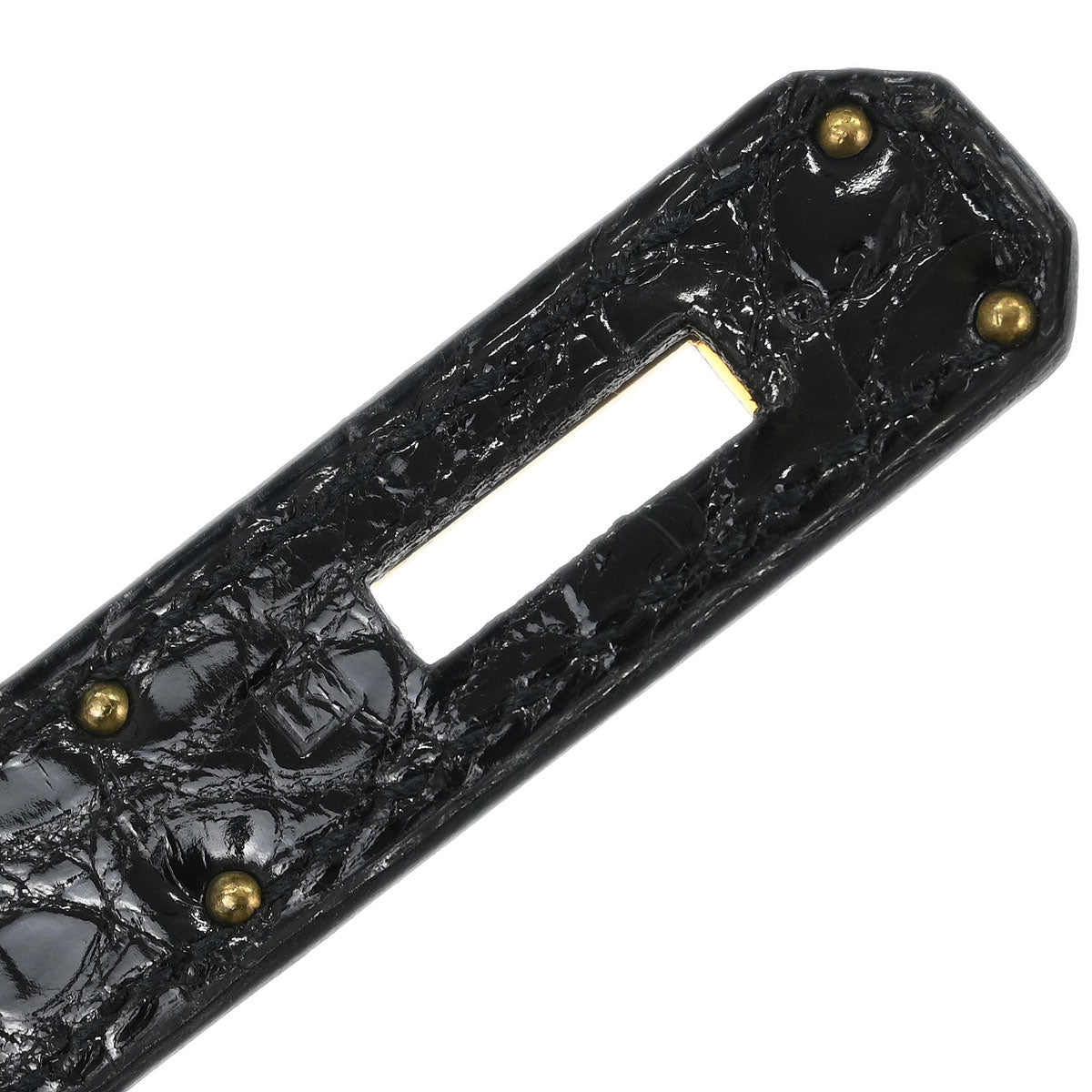 Hermes * Black Alligator Kelly 32 Sellier Handbag