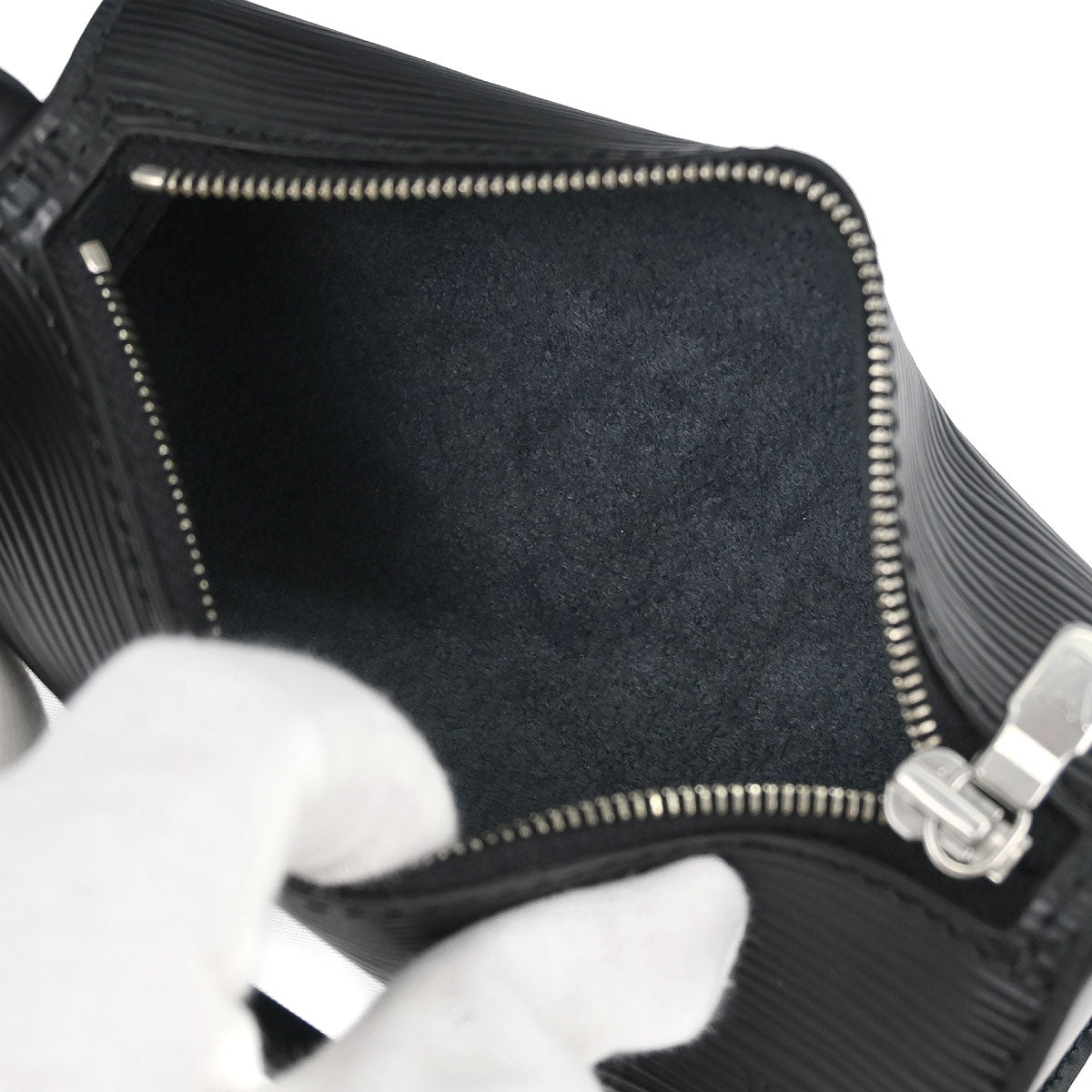 Louis Vuitton Black Epi Soufflot Handbag M52222