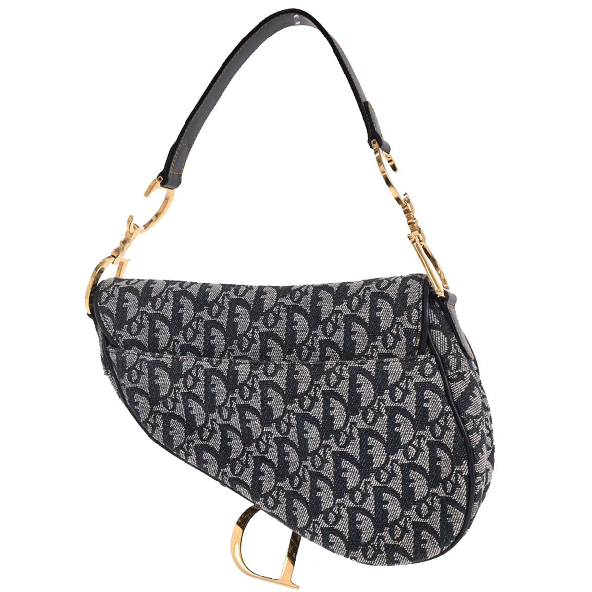 Christian Dior Navy Trotter Saddle Handbag