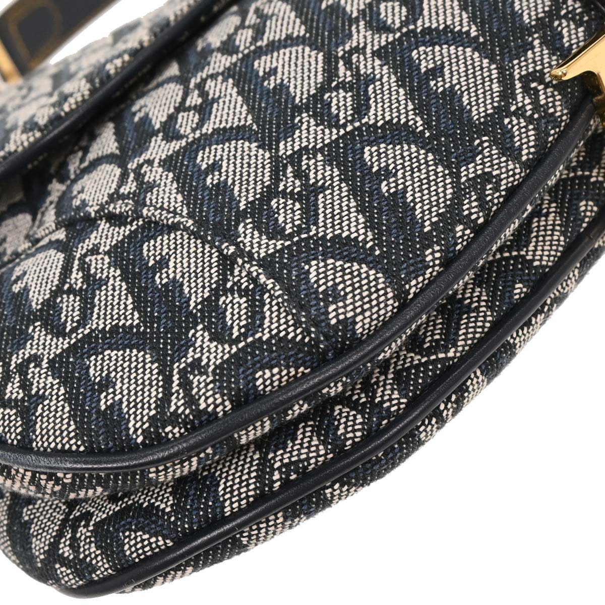 Christian Dior Navy Trotter Saddle Handbag