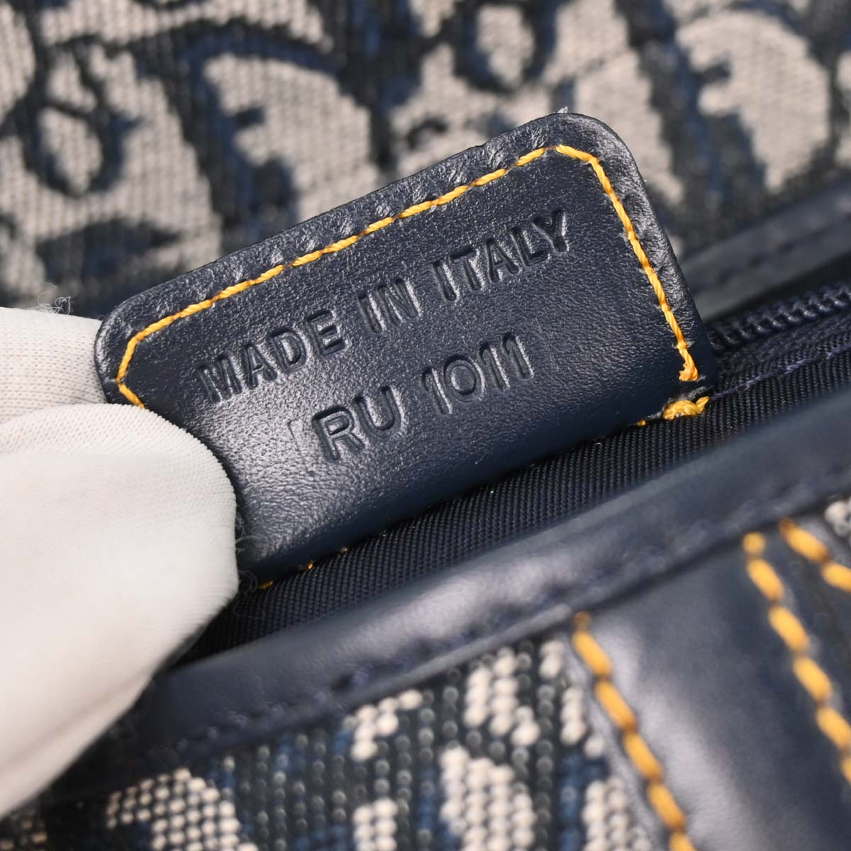 Christian Dior Navy Trotter Saddle Handbag