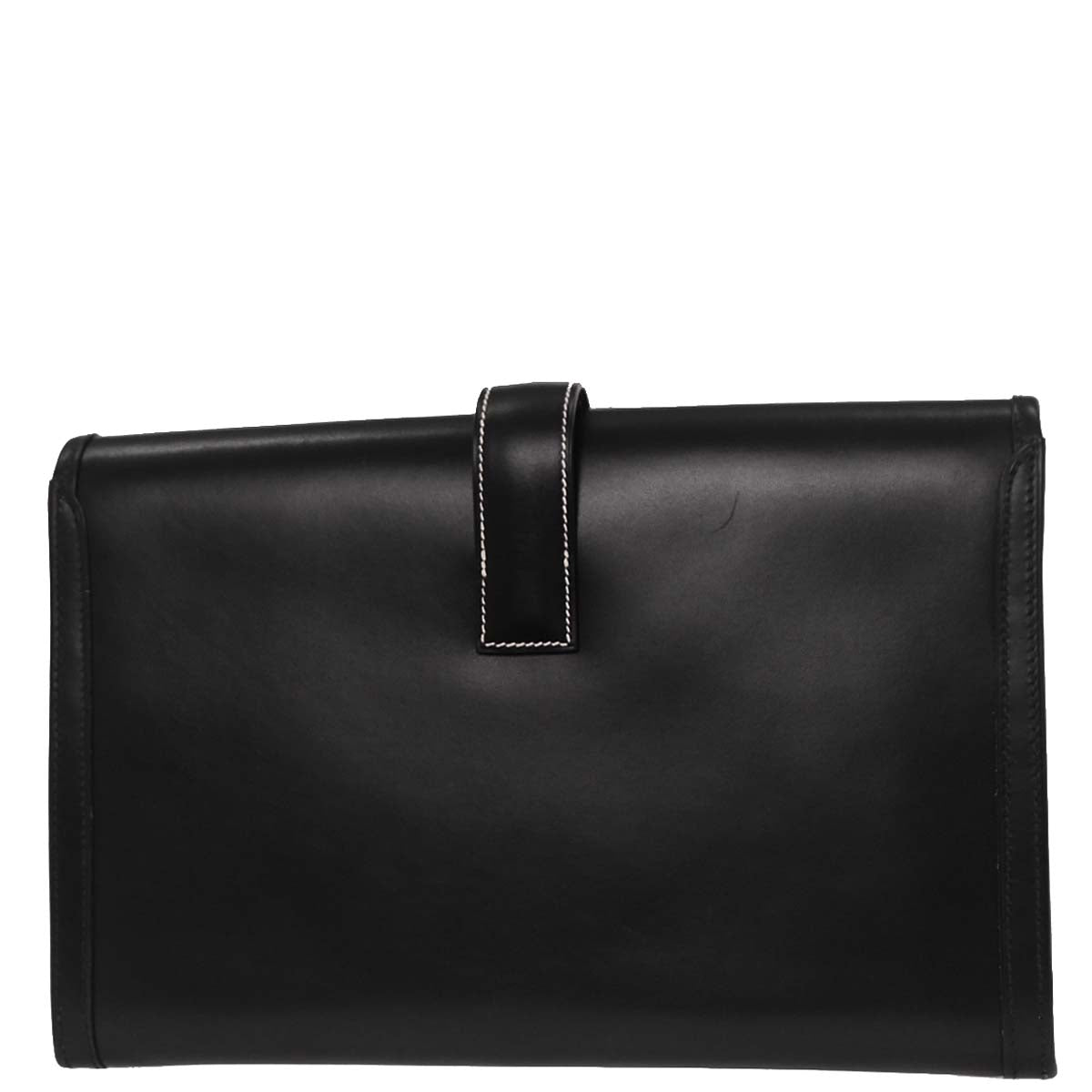Hermes Black Box Calf Jige PM Clutch Bag