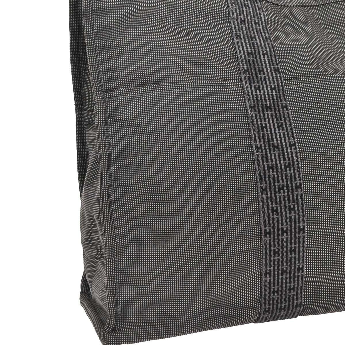 Hermes Gray Canvas Herline Tote GM Handbag