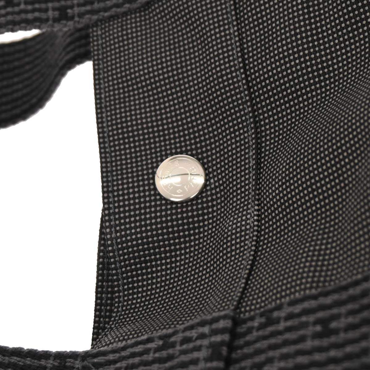 Hermes Gray Canvas Herline Tote GM Handbag