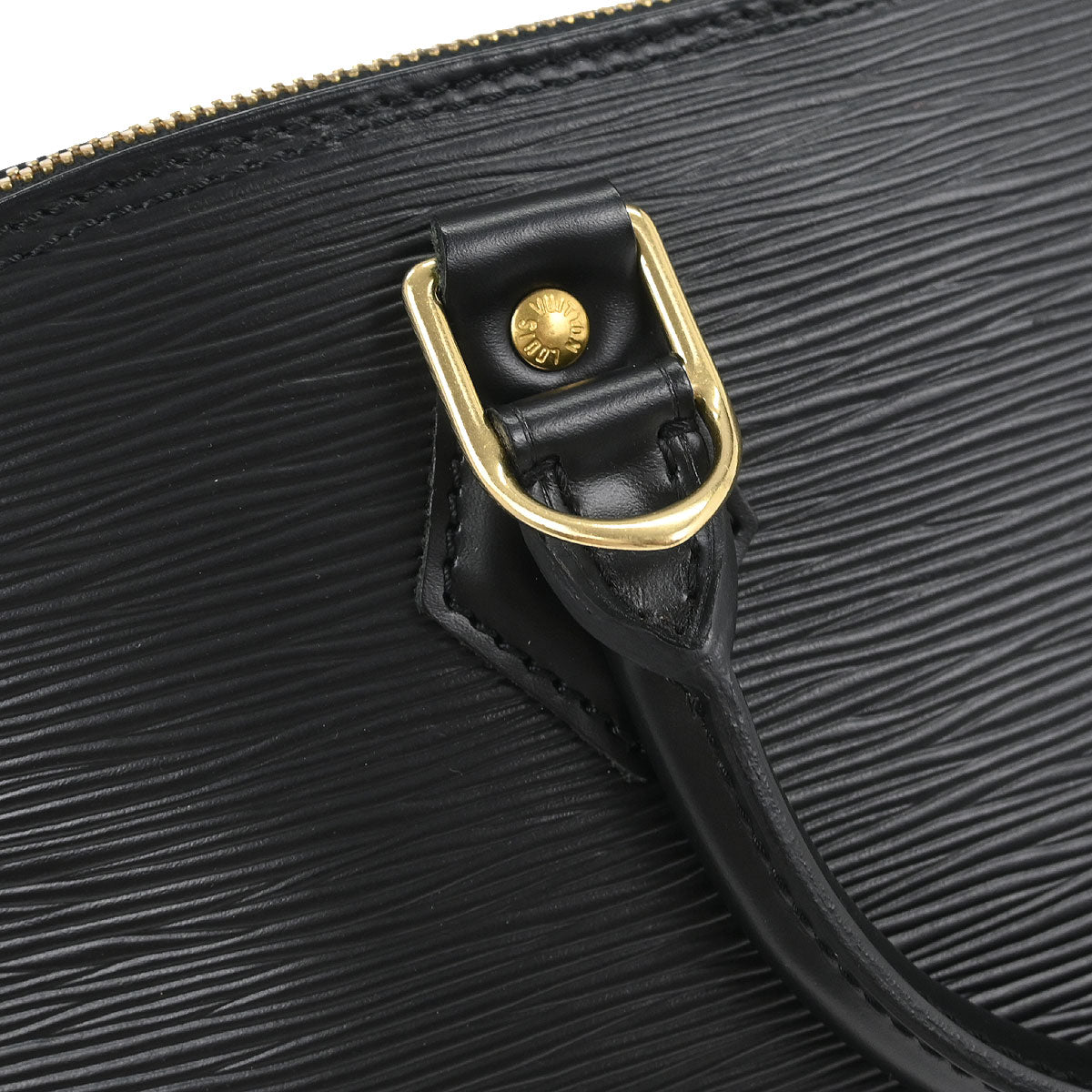 Louis Vuitton Black Epi Alma Handbag M52142