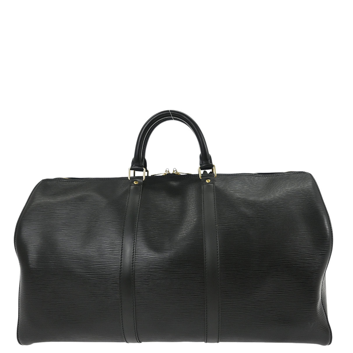 Louis Vuitton Black Epi Keepall 50 Travel Handbag M42962