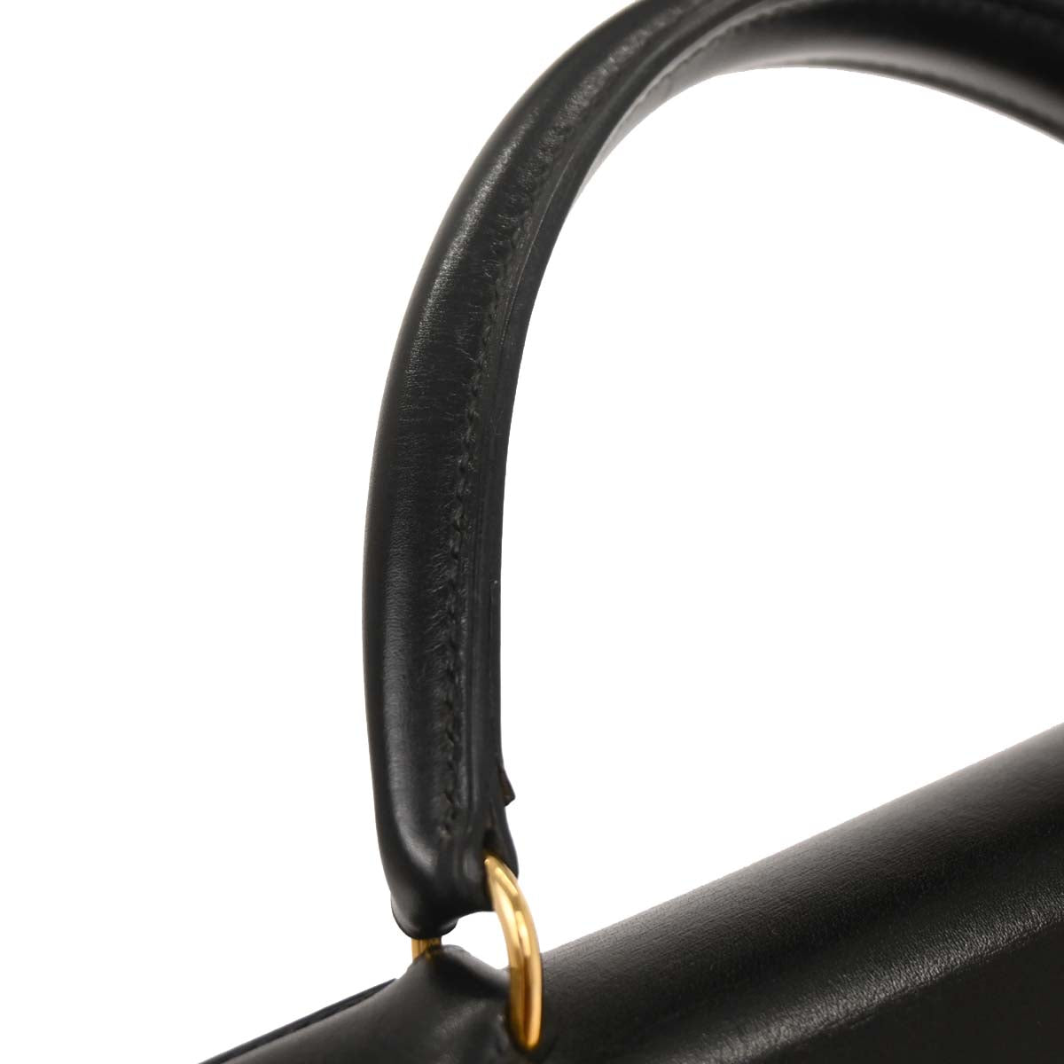 Hermes Black Box Calf Kelly 32 Retourne Handbag