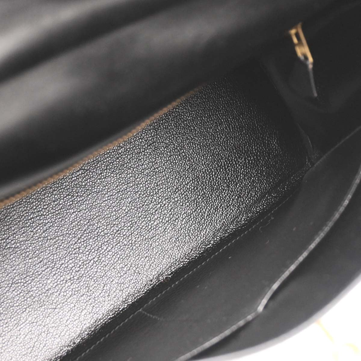 Hermes Black Box Calf Kelly 32 Retourne Handbag