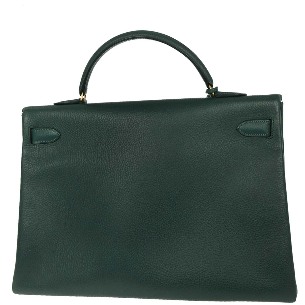Hermes Green Ardennes Kelly 40 Retourne Handbag
